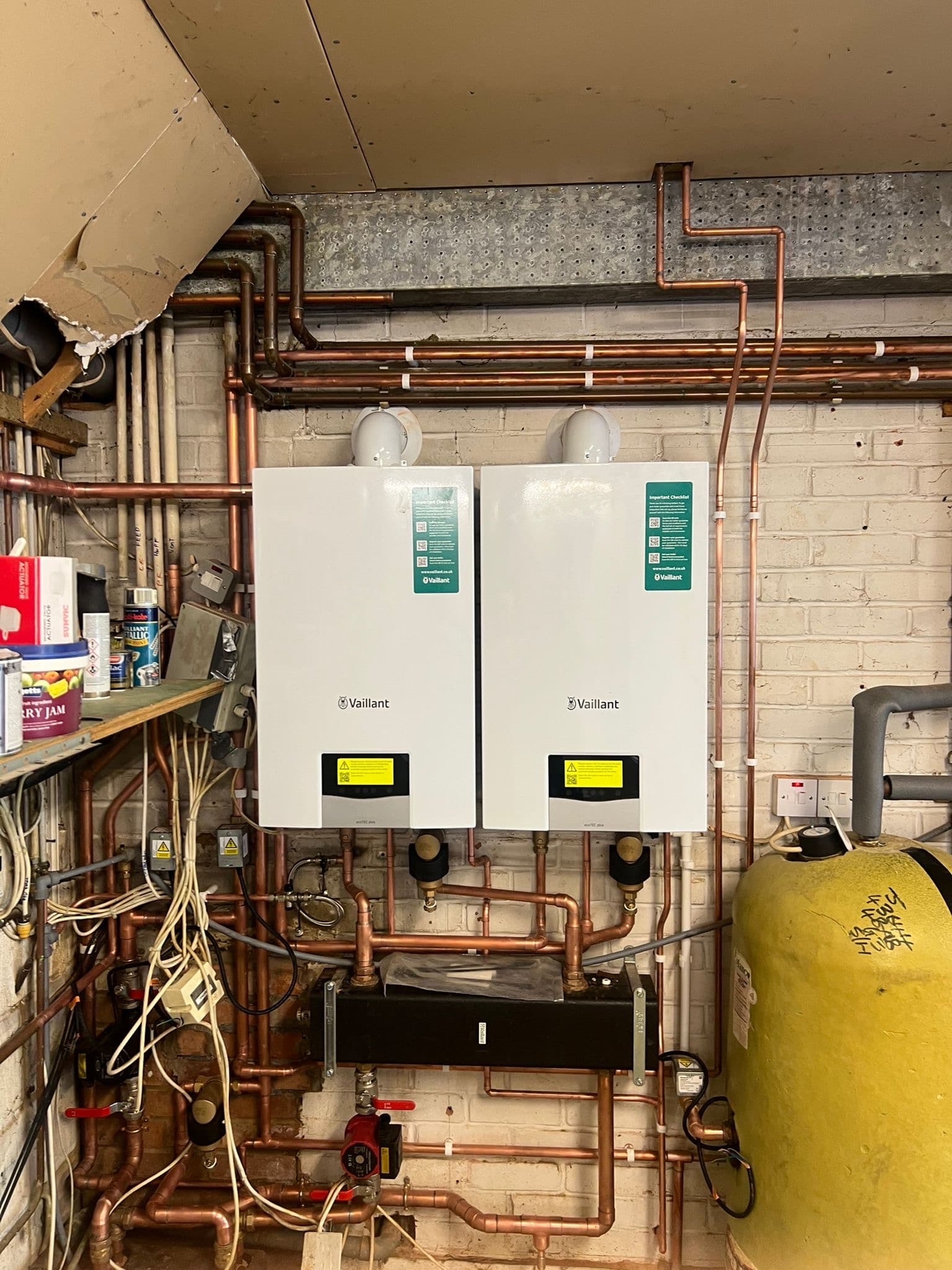 Unvented hot water cylinder installation West London